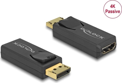 Attēls no Delock Adapter DisplayPort 1.2 male > HDMI female 4K Passive black