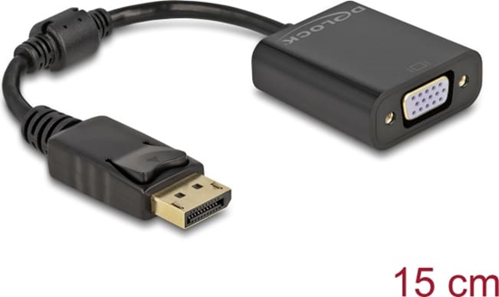 Изображение Delock Adapter DisplayPort 1.2 male to VGA female black