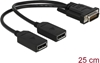 Изображение Delock Adapter DMS-59 male > 2 x DP female 25 cm