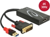 Изображение Delock Adapter DVI male > DisplayPort 1.2 female black