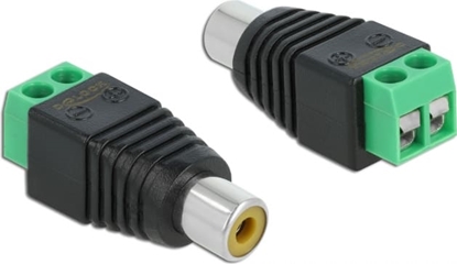 Picture of Delock Adapter RCA female > Terminal Block 2 pin