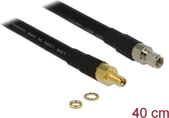 Picture of Delock Antenna Cable SMA plug > SMA jack CFD400 LLC400 0.4 m low loss