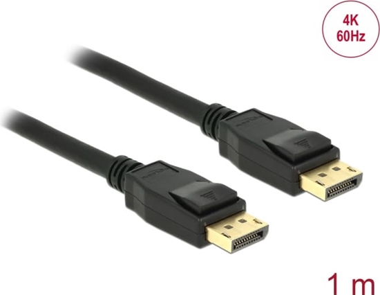 Изображение Kabelis DP 1.2 male > DP male 4K, 1m, Delock