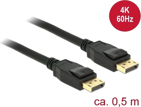 Picture of Kabelis DisplayPort 1.2 M / M, 4K, 60Hz, 0.5m, Delock