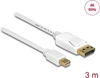 Изображение Delock Cable Mini DisplayPort 1.2 male > DisplayPort male 4K 60 Hz 3.0 m