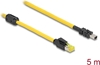 Изображение Delock Cable RJ45 plug Cat.6 to Mini I/O 8 pin D-shape type 2 plug 5 m yellow