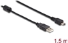 Изображение Delock Cable USB 2.0 Type-A male > USB 2.0 Mini-B male 1.5 m black