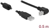 Picture of Delock Cable USB 2.0 Type-A male > USB 2.0 Type-B male angled 0.5 m black