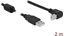 Picture of Delock Cable USB 2.0 Type-A male > USB 2.0 Type-B male angled 2 m black