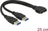 Picture of Delock Cable USB 3.0 Pin header male > 2 x USB 3.0 Type-A male 25 cm