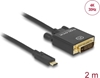 Picture of Delock Cable USB Type-C™ male > DVI 24+1 male (DP Alt Mode) 4K 30 Hz 2 m black