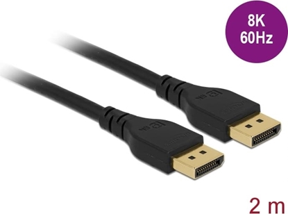 Picture of Delock DisplayPort cable 8K 60 Hz 2 m DP 8K certified without latch
