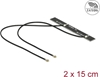 Picture of Delock Dual Band WLAN WiFi 6 Twin Antenna 2 x I-PEX Inc., MHF® 4L plug 5 dBi 2 x 15 cm PCB internal self adhesive