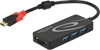 Picture of Delock External USB 3.2 Gen 1 Hub USB Type-C™ > 3 x USB Type-A + 2 Slot SD Card Reader black