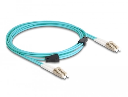 Picture of Delock Fiber Optical Cable with metal armouring LC Duplex to LC Duplex Multi-mode OM3 3 m