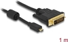 Picture of Delock HDMI cable Micro-D male > DVI 24+1 male 1 m