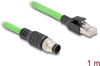 Picture of Delock M12 Cable A-coded 8 pin male to RJ45 male PUR (TPU) 1 m