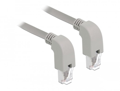 Picture of Delock Network cable RJ45 Cat.6A S/FTP downwards / downwards angled 1 m