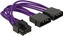 Изображение Delock Power Cable 8 pin EPS > 2 x 4 pin textile shielding purple