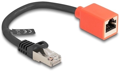 Picture of Delock RJ45 Device Protection Adapter Cat.6A S/FTP 20 cm (Break Away Adapter)