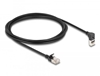 Picture of Delock RJ45 Network Cable Cat.6A S/FTP Slim 90° upwards angled / straight 2 m black