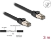 Изображение Delock RJ45 Network Cable Cat.6A U/FTP ultra flexible with inner metal jacket 3 m black