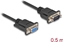 Изображение Delock RS-232 Cable Serial D-Sub9 male to female with narrow plug housing 0.5 m