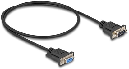 Picture of Delock RS-232 Cable Serial D-Sub9 male to female with narrow plug housing 0.5 m