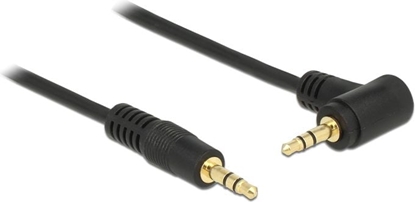 Изображение Delock Stereo Jack Cable 3.5 mm 3 pin male > male angled 1 m black