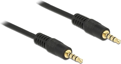 Picture of Delock Stereo Jack Cable 3.5 mm 4 pin male to male 5 m black