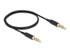 Picture of Delock Stereo Jack Cable 3.5 mm 4 pin male to male Ultra Slim 0.5 m black