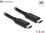 Изображение Delock Thunderbolt™ 3 (20 Gb/s) USB-C™ cable male > male passive 1.5 m 5 A black