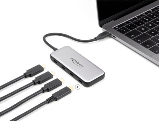 Picture of Delock USB 10 Gbps USB Type-C™ Hub with 4 x USB Type-C™ female and PD 85 Watt