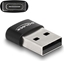 Attēls no Delock USB 2.0 Adapter USB Type-A male to USB Type-C™ female black