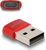Picture of Delock USB 2.0 Adapter USB Type-A male to USB Type-C™ female red