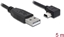 Picture of Delock USB 2.0 Cable Type-A male to Type Mini-B male angled 5 m