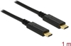 Picture of Delock USB 3.1 Gen 2 (10 Gbps) cable Type-C to Type-C 1 m PD 3 A E-Marker