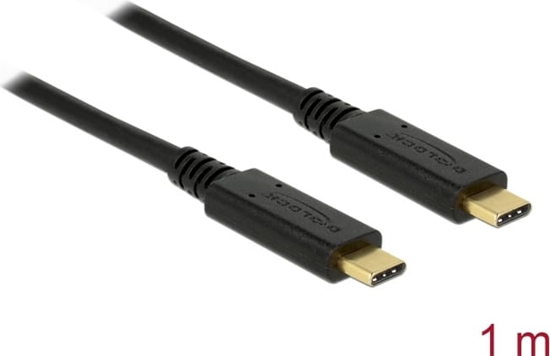 Picture of Delock USB 3.1 Gen 2 (10 Gbps) cable Type-C to Type-C 1 m PD 3 A E-Marker