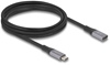 Picture of Delock USB 40 Gbps Extension Cable USB Type-C™ male to female PD 3.1 240 W 2 m grey metal