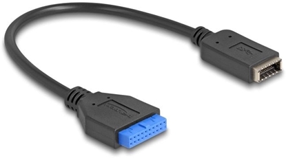 Attēls no Delock USB 5 Gbps Cable Pin Header female to internal USB Type-E Key A female 25 cm