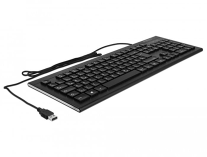 Изображение Delock USB Keyboard wired 1.5 m black (Water-Drop)