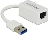 Picture of Delock USB Type-A Network Adapter Gigabit LAN 1 x RJ45 compact white