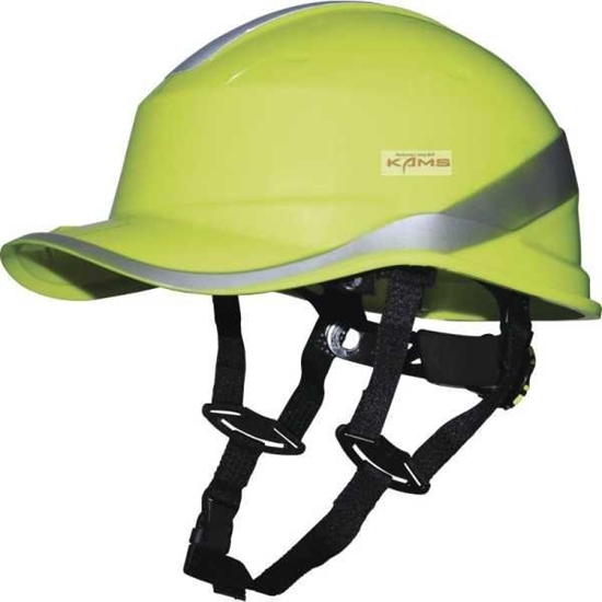 Изображение Delta Plus Hem budowlany z ABS o ksztacie czapeczki baseball 2 moliwoci regulacji kol.czerwony fluo roz.REGULOWANY TETE DIAM5UPROFLL
