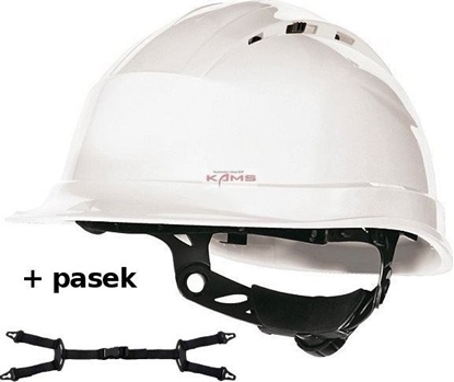 Attēls no Delta Plus Hem ochronny budowlany wentylowany z polipropylenu obwód gowy od 53 do 63 cm pomaraczowy rozmiar REGULOWANY TETE QUARUP4OR