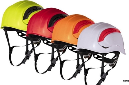 Attēls no Delta Plus Hem ochronny z ABS w stylu górskim wentylowany z regulacj od 53 cm do 63 cm biay fluo rozmiar REGULOWANY TETE GRAWIBCFL