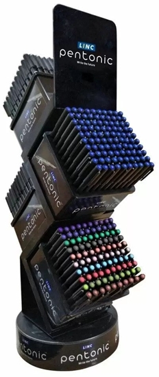 Picture of Display dugopisów LINC Pentonic, r. kulki 0,7mm, gr. linii 0,3mm, 100 szt., mix kolorów