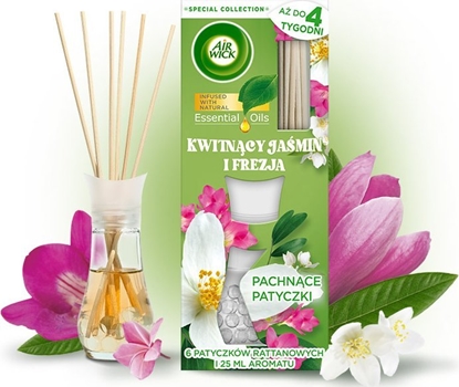 Attēls no Dyfuzor zapachowy Osram AIR WICK PACHNCE PATYCZKI O ZAPACHU KWITNCY JAMIN I FREZJA 25 ml