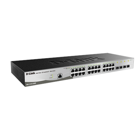 Picture of D-Link | Metro Ethernet Switch | DGS-1210-28/ME | Managed L2 | Rack mountable | Gigabit Ethernet (copper) ports quantity 24 | SFP ports quantity 4 | Power supply type Single | 24 month(s)