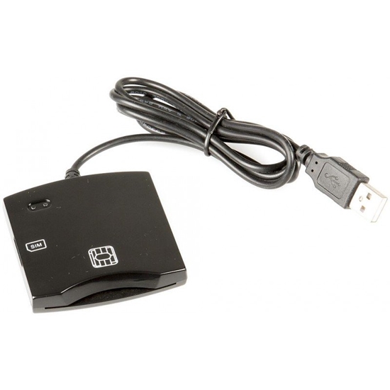Picture of DNI ID Card Reader PC / SC / CCID ISO7816 USB (+SIM) Black