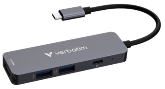 Picture of Dokstacija Verbatim USB-C Essentials Multiport Hub 4 Port